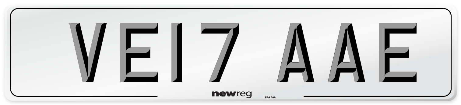 VE17 AAE Number Plate from New Reg